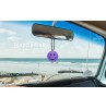 HappyBalls Purple Smiley Car Antenna Ball / Auto Dashboard Accessory (Fat Antenna)